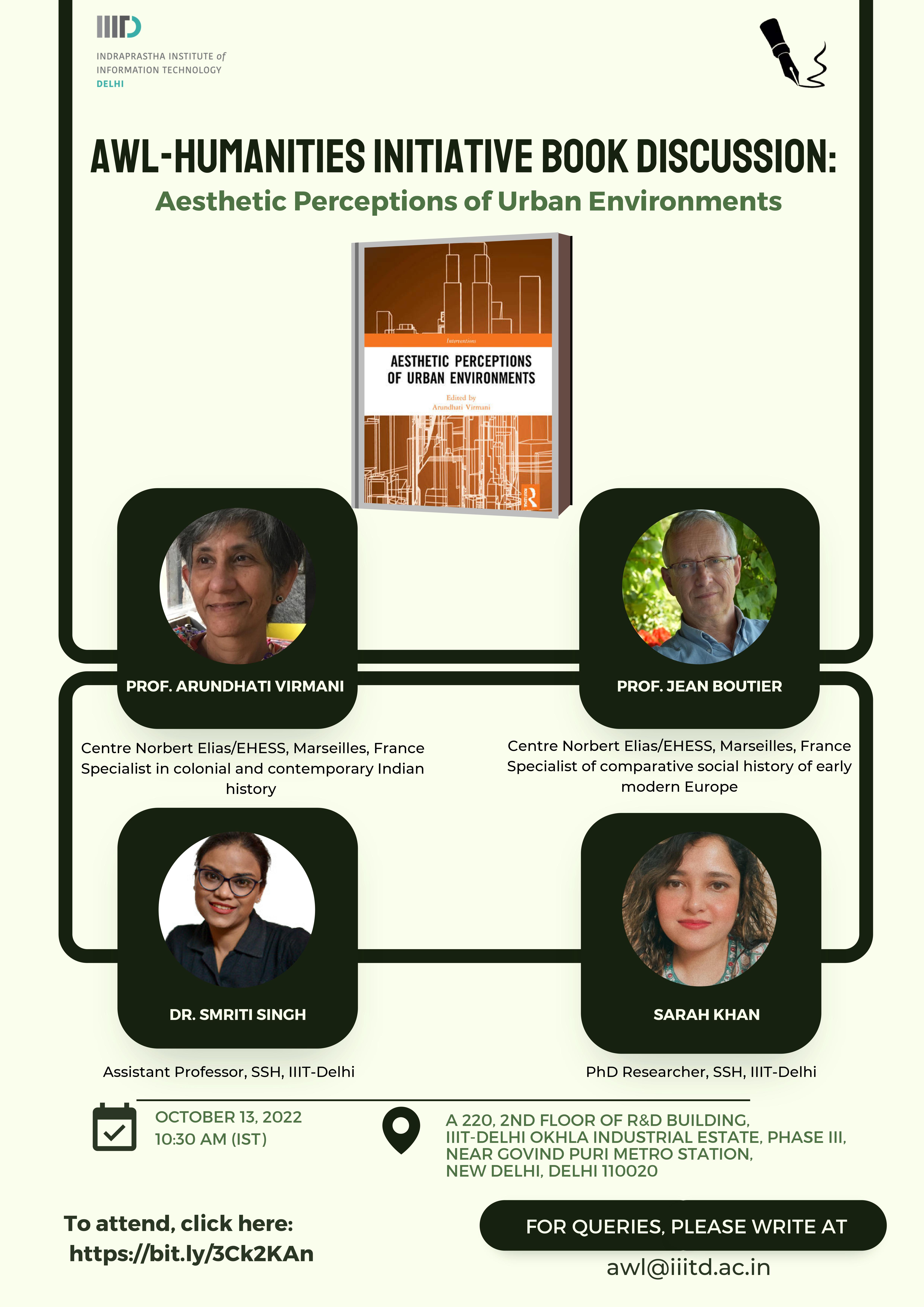 AWL-HUMANITIES INITIATIVE BOOK DISCUSSION